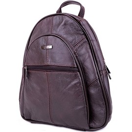 Ladies/Womens Genuine Leather Travel/Work/Holiday Rucksack/Backpack - Dark Brown