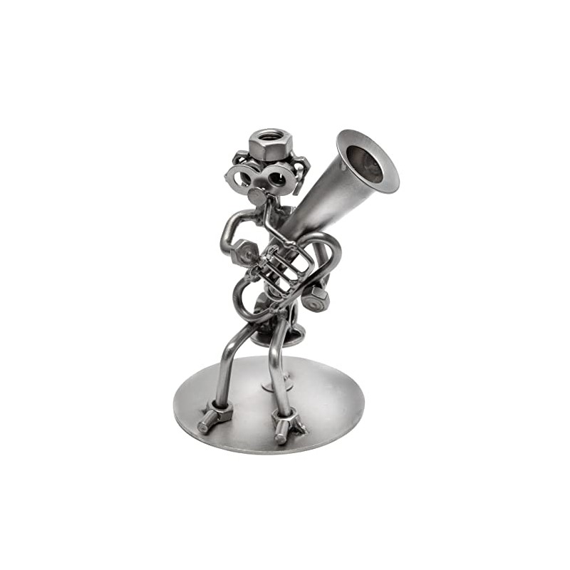 STEEMO Screw Man Musician Tuba, Gift Metal Decoration, 12 x