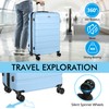 AnyZip Luggage PC ABS Hardside Lightweight Suitcase with 4 Universal