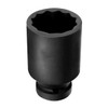 Laroal Socket 1/2" 36mm Impact Socket 12-Point Drive Double Deep