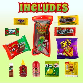 Chamoy Pickle Kit, Mexican Candy Mix Ready to make the Famous TikTok Trend, Includes Original Alamo Dill Pickle, Baby Lucas, Lucas Gusano, Skwinkles Salsaghetti & Pulparindo by LookOn