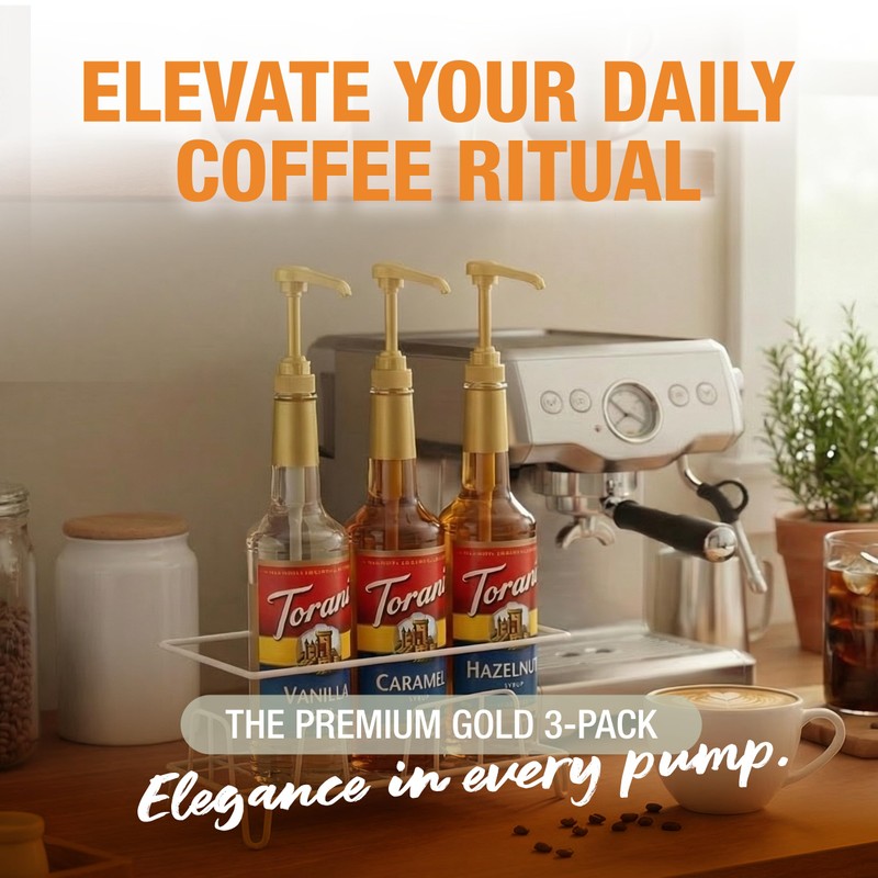 Premium Syrup Pump Compatible with Torani 750 ml Bottle, Davinci