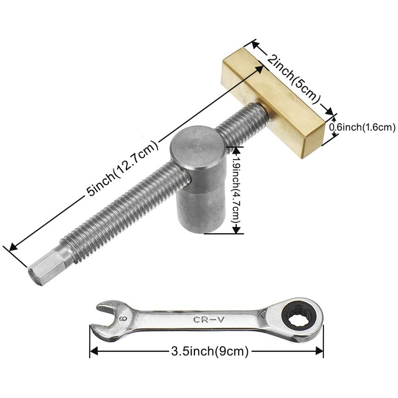 Adjustable Workbench Bench Dog Screw Clamp Fits 3/4 Inch Dog