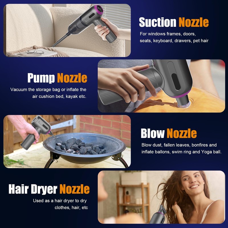 Hayousui 7000Pa Mini Vacuum Cleaner: Handheld Vacuum & Electronics Duster