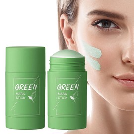 Green Tea Cleansing Mud Mask Stick - Solid, Effective Cleansing to Reduce Blackheads, Excess Oil & Acne-Prone Skin - Improves Skin Health For All Skin Types (2PCS)