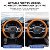Frani Nappa Leather Steering Wheel Cover,Universal Fit 15 Inch-Premium Non-Slip