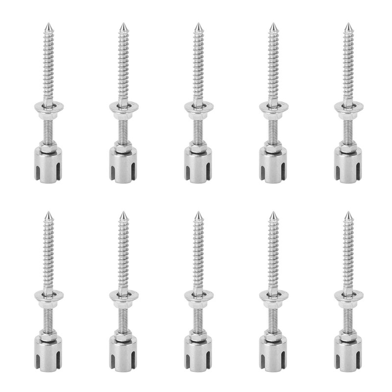 10Pcs Cross Cable Clamps 316 Stainless Steel Corrosion Resistant Cross