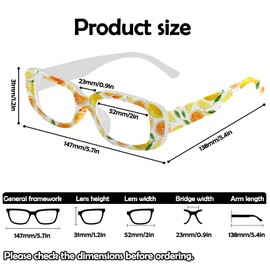 Miwasion Blue Light Blocking Glasses,Rectangle Fashion Retro Frame,Anti Glare UV Ray Computer/TV/Gaming/Phones Anti Eyestrain Glasses for Women Men(Yellow-Lemon)