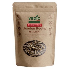 Vedic Herbs Licorice Root Mulethi, 100g, Natural Ayurvedic Supplement, Gluten Free