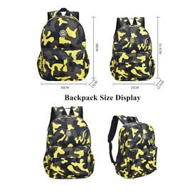 VIDOSCLA Camo Backpacks for Elementary Primary Students Schoolbag Boys Casual Daypack for Kids