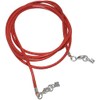 Unbespielt Leather Cord Necklace Red Women Men Two Lobster Clasp