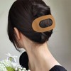 Yeomju Set of 4 Brown Matte Flat Hair Clips Set,
