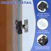 PATIKIL 1-3/16" Cabinet Glass Door Hinge, Steel,Zinc Alloy 2Pcs Wine