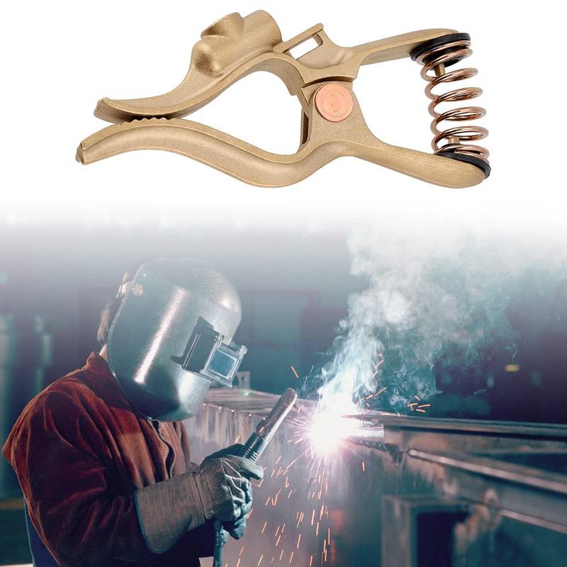 MUKLEI T-Style Welding Ground Clamp, 300-Amp Welding Ground Clamp, Brass