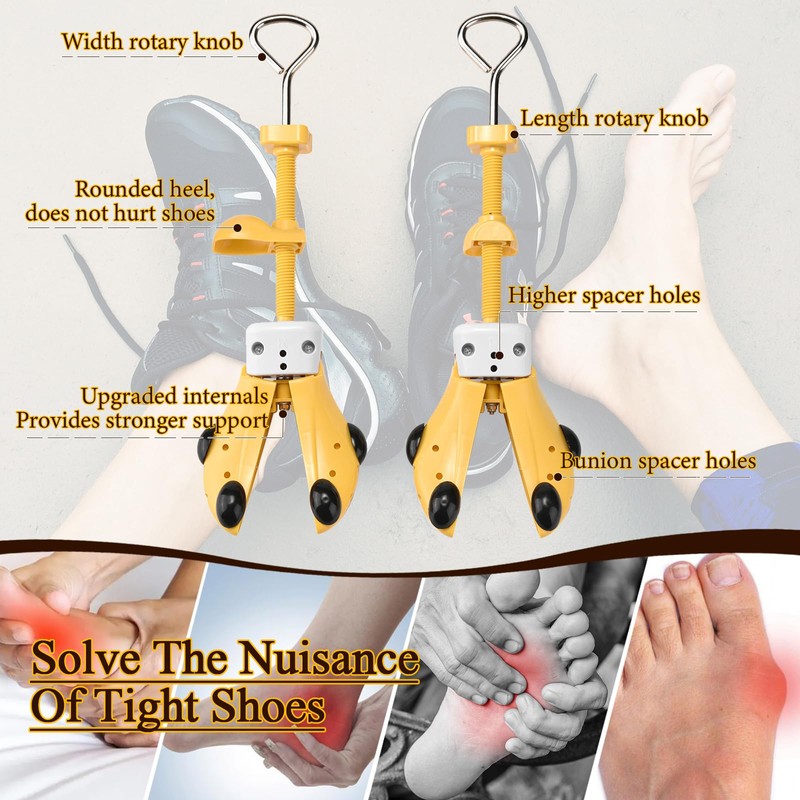 RIRPUAE Shoe Stretchers for Men Women Wide Feet, 4-Way Adjustable