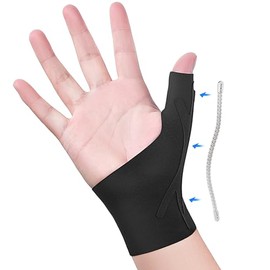Soporte de muñeca para pulgar estabilizador de compresión de cobre, soporte para pulgar para túnel carpiano, artritis, tendinitis y alivio del dolor TFCC, mujeres y hombres, se adapta a mano izquierda