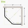 Naiture Neo-Angle Shower Curtain Rod Aluminum with Ceiling Support, 18-1/2"