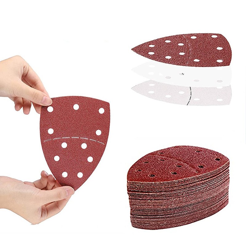 40 Pieces Sanding Pads, 11 Hole Sanding Sheets Hook and