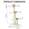 Jolboldy 3-Tier Necklace Holder Bracelet Holder, Gold Acrylic Jewelry Display