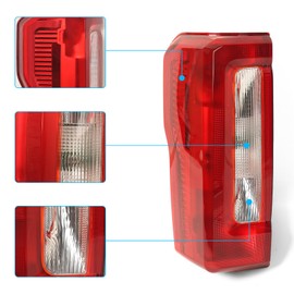 KACHIR Halogen Tail Light for Ford F250 F350 Super Duty 2023 2024 Rear Lamp w/o Blind Spot Left Driver Side LH FO2800296 PC3Z13405D