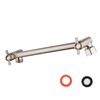 Extensión de cabezal de ducha, extensión de cabezal de ducha ajustable de níquel cepillado, ajustable para cualquier ángel de ducha, brazo de ducha recto universal