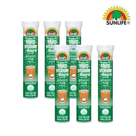 Sunlife 갤러리아 썬라이프 멀티비타민+미네랄 오렌지맛 (20정) x 6병 Galleria Sunlife Multivitamin + Mineral Orange Flavor (20 tablets) x 6 bottles