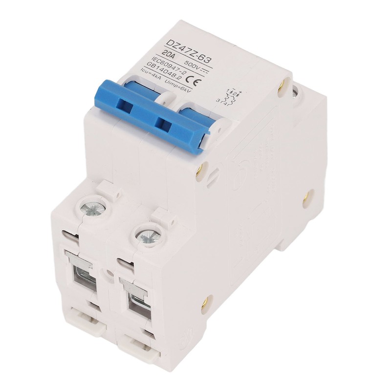 2P Mini DC Circuit Breaker 4kA Icu 6kV Uimp Fast