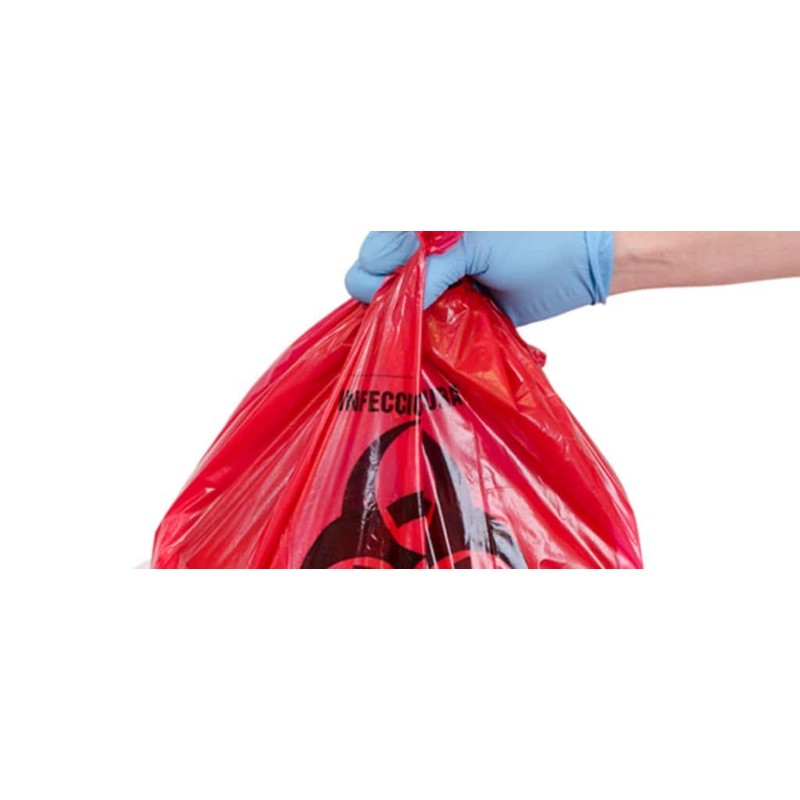 Comfort Axis Biohazard Infectious Waste Disposable Bag, 18 by 22