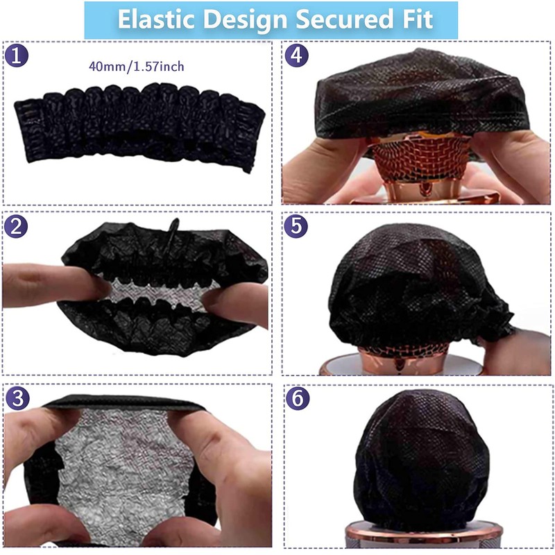 100PCS Microphone Cover Disposable Non-Woven Microphone Windscreen Protective Cap Karaoke