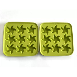 IKEA 2 x IKEA Plastis Silicone Ice Cube Water Bottle or Chocolate Candy Mold Starfish