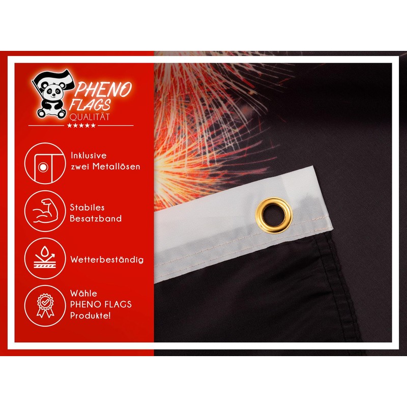 PHENO FLAGS Happy New Year Flag 90 x 150 cm