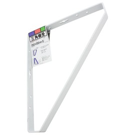 Wake Sangyo Triangle Shelf Bracket, White, 9.8 x 11.8 inches (250 x 300 mm), Storage, Wall, Pillar, 1 Piece