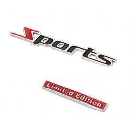 r_planning Metal Plate Sticker Decoration Label Emblem Set of 2