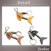 [ワン リミテーション] キーホルダー キーリング レトロ レザー チャーム 魚 骨 おしゃれ