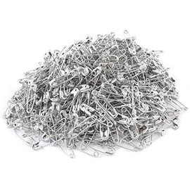 100 Small Safety Pins SILVER Color Mini 18mm Metal Sewing Art Craft Size Tiny Tag Dress Pin (Silver)