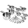 Hudson Essentials Stainless Steel Measuring Cups and Spoons Set (15