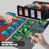 Card Storage Box with Commander Display 4-Row Deck Case with