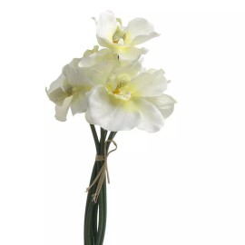 Factory Direct Craft Set of 2 Cream Artificial Orchid Floral Bundles