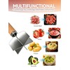 Stainless Steel Meat Chopper, 6 Curve Blades Meat Masher, 11
