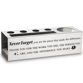 Thank you Appreciation gifts for Mentor Teacher Nurse Doctor, Going Away Gift Retirement Gift for Coworker Boss, Never forget you are the Piece that Made the Difference Pencil Pen Holders ASB87