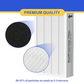 Classic 400 Series HEPA Particle Filter Replacement Compatible with Blueair 400 Series Air Cleaner Purifier Models 402, 403, 405, 410, 450E, 455EB, 480i, 2 Pack