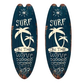 Surf Playa Vitage, Mxike-002, 2pzas, 16x45cm, Madera, Tabla Color Azul