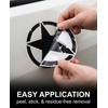 YIPFEN Star Car Stickers, Set of 2, Black, 15 cm,