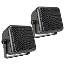 tomzz Audio 2800-025-1 Construction Speaker Housing Set for 100 x 100 mm DIN Speakers Black Retro Car Boat Truck Construction Machinery