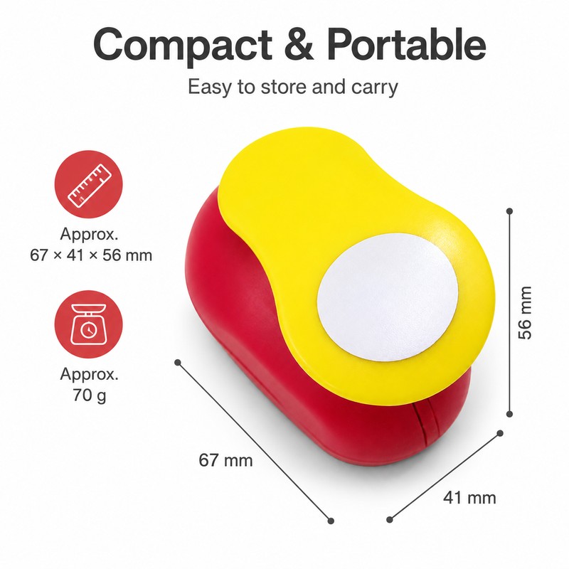 1 Inch Circle Paper Punch for Crafts – Manual 25