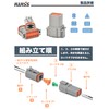 IWISS NK-94 DT Connector, Male to Female Waterproof Coupler, 2-Pole