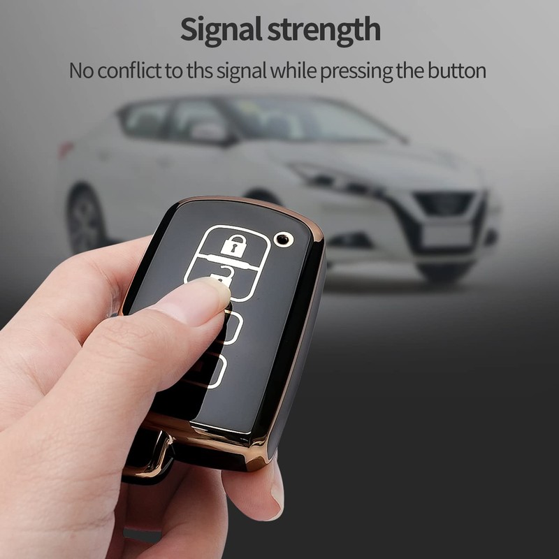 Bqepe for Toyota Key Fob Cover Keychain Fit for Tundra