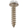 Hard-to-Find Fastener 014973187101 White Hex Head Sheet Metal Screws, 10