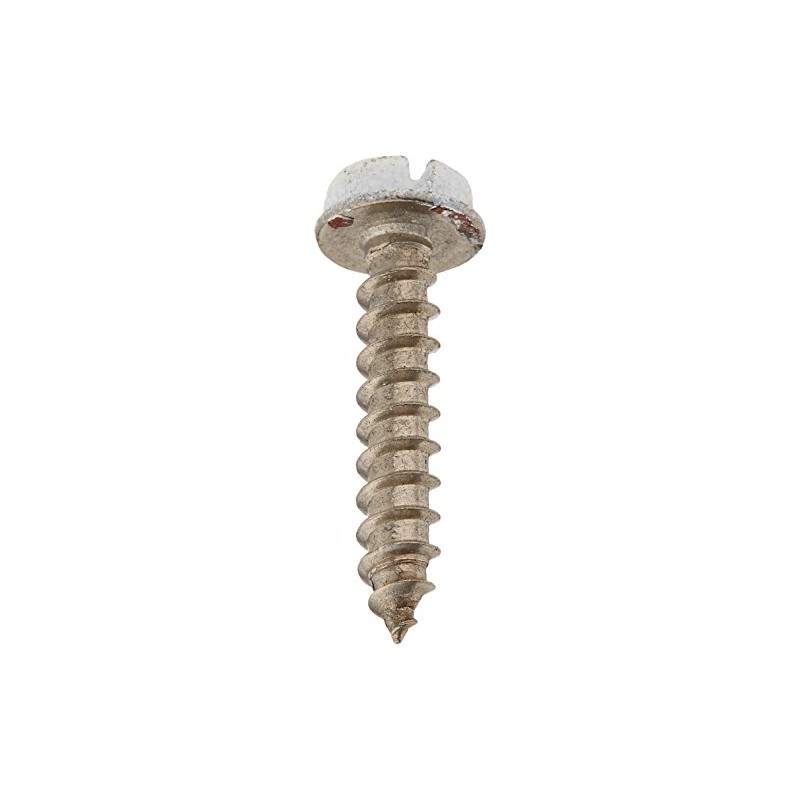 Hard-to-Find Fastener 014973187101 White Hex Head Sheet Metal Screws, 10