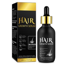 Hair Growth Serum, Organic 5% Hair Growth Oil Solution for External Use Hair Growth & Thickening Anti-Hair Loss Serum for Hair Loss Men (60 ml)
